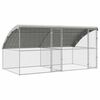 vidaXL Chicken Cage Silver 400 x 200 x 198.5 cm Galvanised Steel