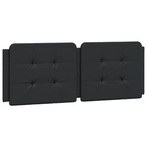 vidaXL Headboard Cushion "Zadar" Black 137 cm Double Faux Leather