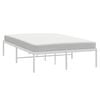 vidaXL Metal Bed Frame without Mattress White 135x190cm