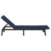 vidaXL Sun Lounger with Cushion Grey Poly Rattan