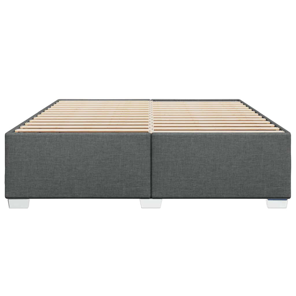 vidaXL Bed Frame without Mattress Dark Grey California King Fabric