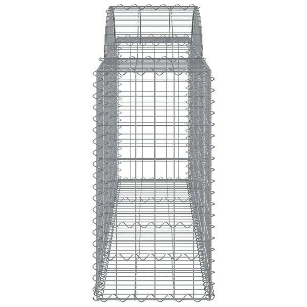 vidaXL Arched Gabion Baskets 3 pcs 200x50x80/100 cm Galvanised Iron