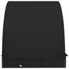 vidaXL 2-Person Sunbed with Round Roof Black 211x112x140 cm Poly Rattan