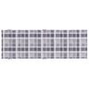vidaXL Sun Lounger Cushion Grey Check Pattern 186x58x4cm Oxford Fabric