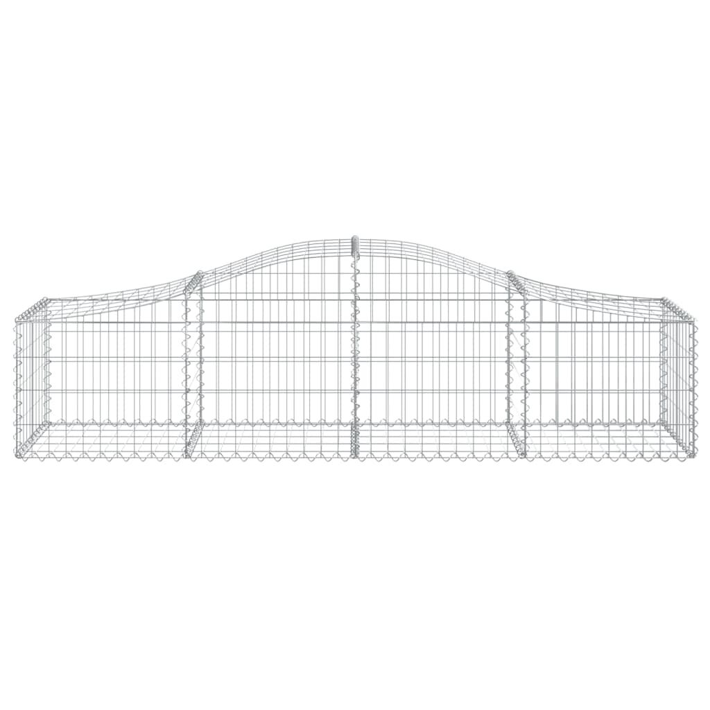 vidaXL Arched Gabion Baskets 6 pcs 200x50x40/60 cm Galvanised Iron