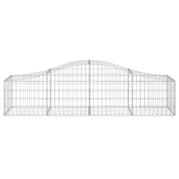 vidaXL Arched Gabion Baskets 6 pcs 200x50x40/60 cm Galvanised Iron