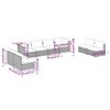 vidaXL 8 Piece Garden Lounge Set with Cushions Poly Rattan Brown