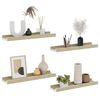 vidaXL Wall Shelves 4 pcs White and Sonoma Oak 40x9x3 cm