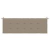 vidaXL Garden Bench Cushion Taupe 150x50x4 cm Oxford Fabric