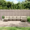 vidaXL 8 Piece Garden Lounge Set with Cushions Anthracite Poly Rattan
