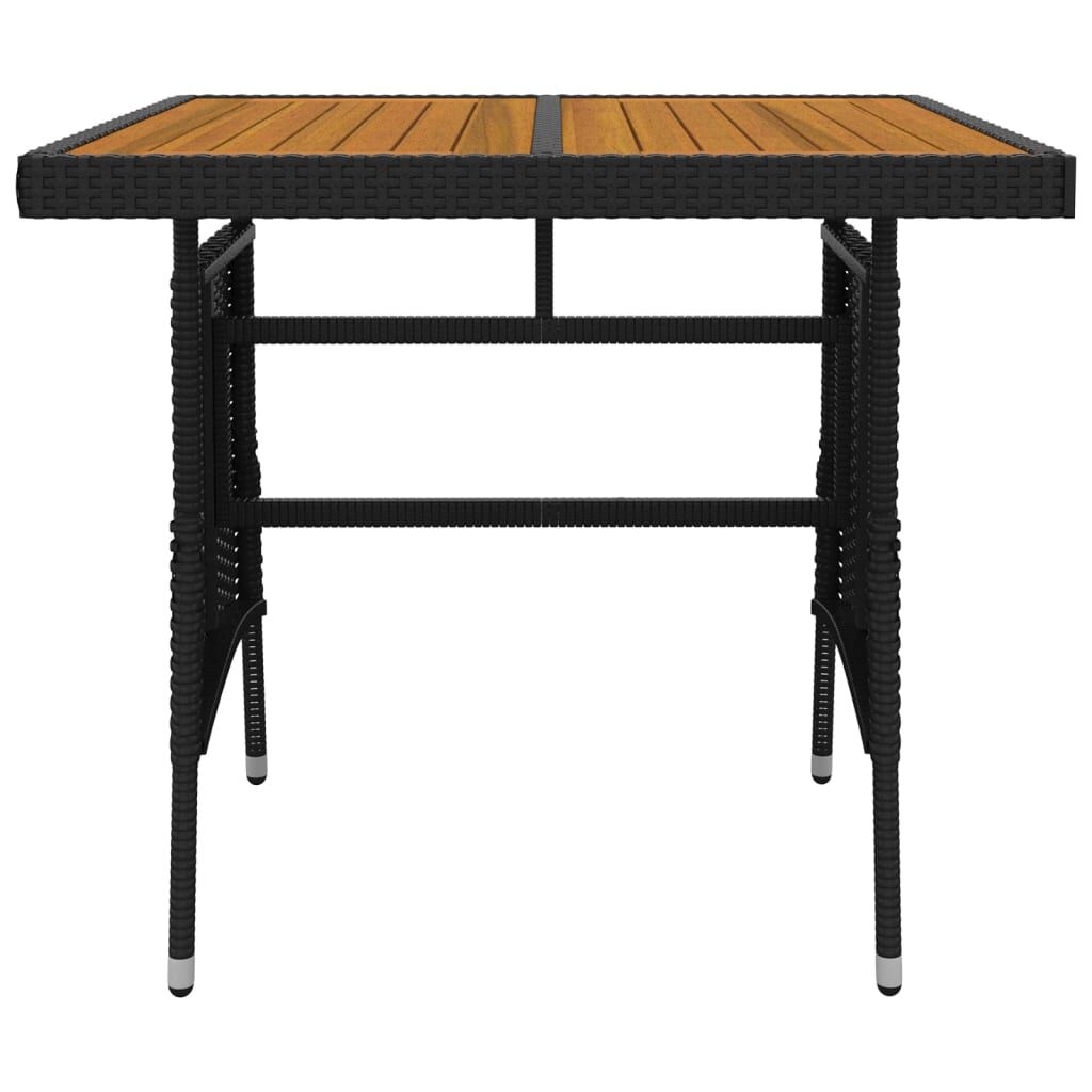 vidaXL 3 Piece Outdoor Dining Set Poly Rattan Black