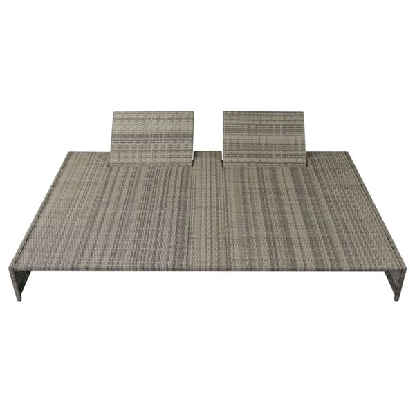 vidaXL 5 Piece Garden Lounge Set with Cushions Poly Rattan Grey