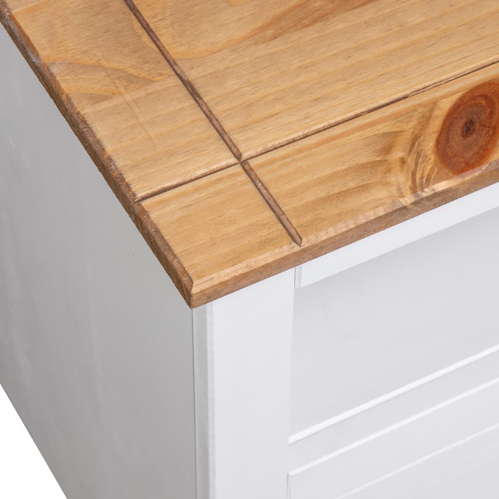 vidaXL Corner TV Cabinet White 93x49x49 cm Solid Pine Panama Range