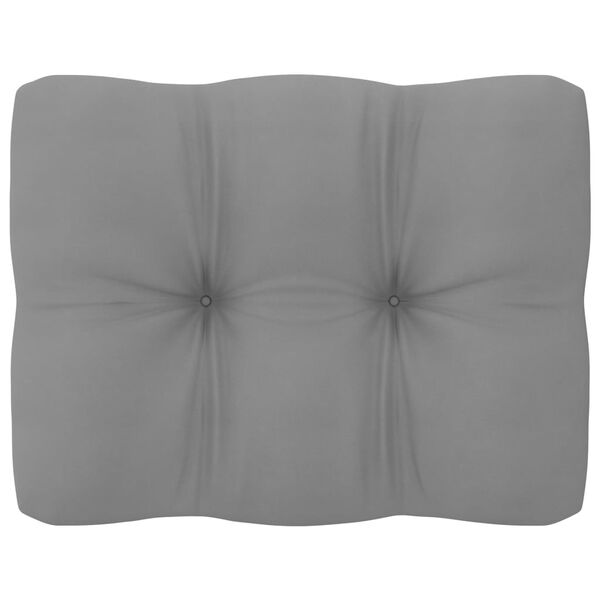 vidaXL Garden Corner Sofa with Grey Cushions Solid Pinewood