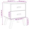 vidaXL Bedside Cabinet OLDEN White and Brown Solid Wood Pine