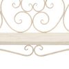 vidaXL Garden Bench 132 cm Metal Antique White