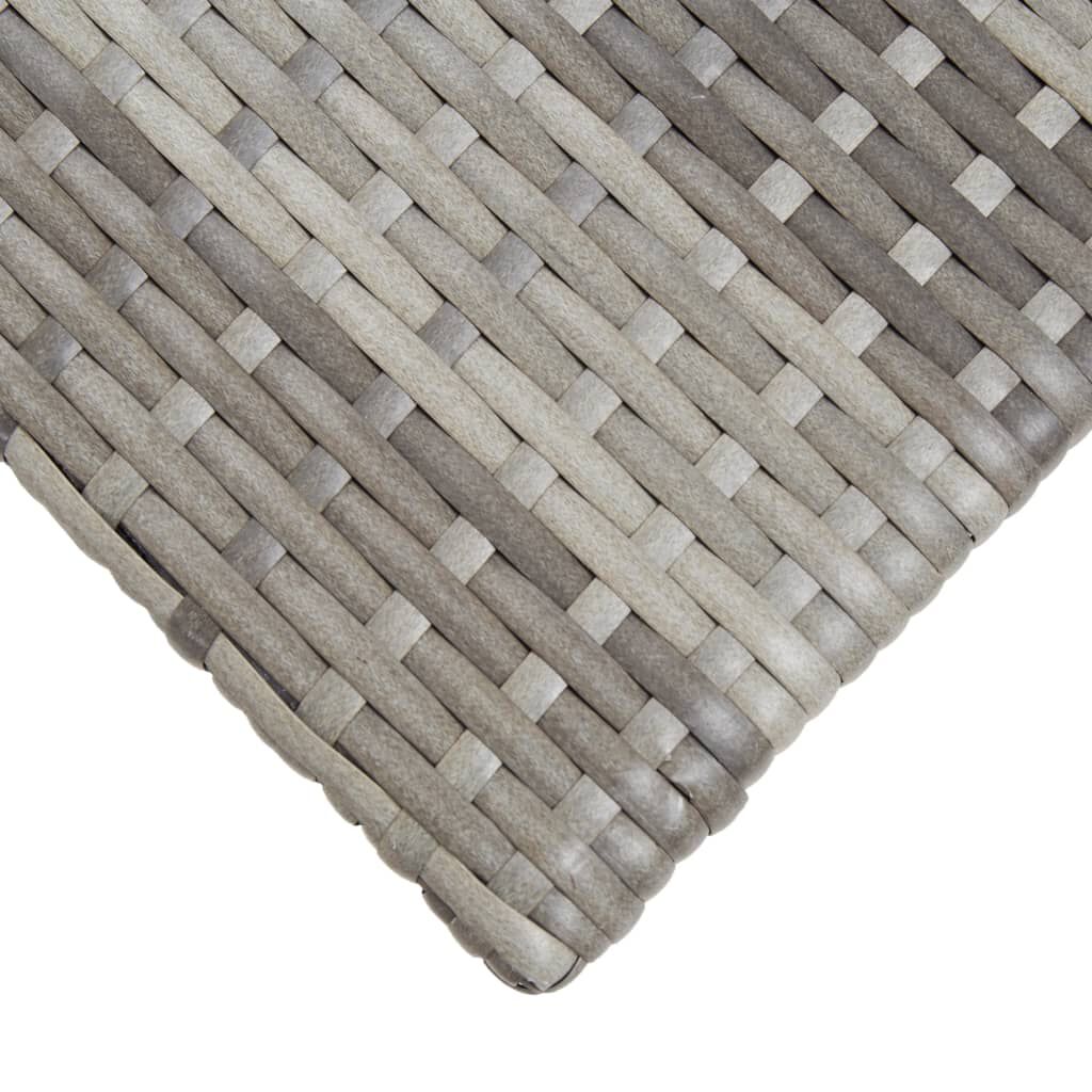 vidaXL Tea Table Grey 50x50x47 cm Poly Rattan