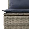 vidaXL Sofa Set with Cushion 4 pcs Grey Poly Rattan