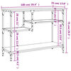 vidaXL Console Table with Shelves Black 100x35x75 cm