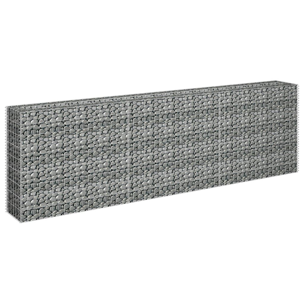 vidaXL Gabion Raised Bed Galvanised Steel 270x30x90 cm