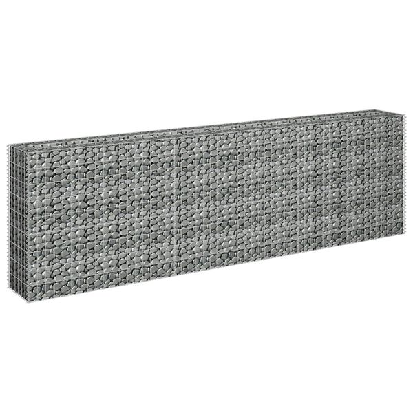 vidaXL Gabion Raised Bed Galvanised Steel 270x30x90 cm