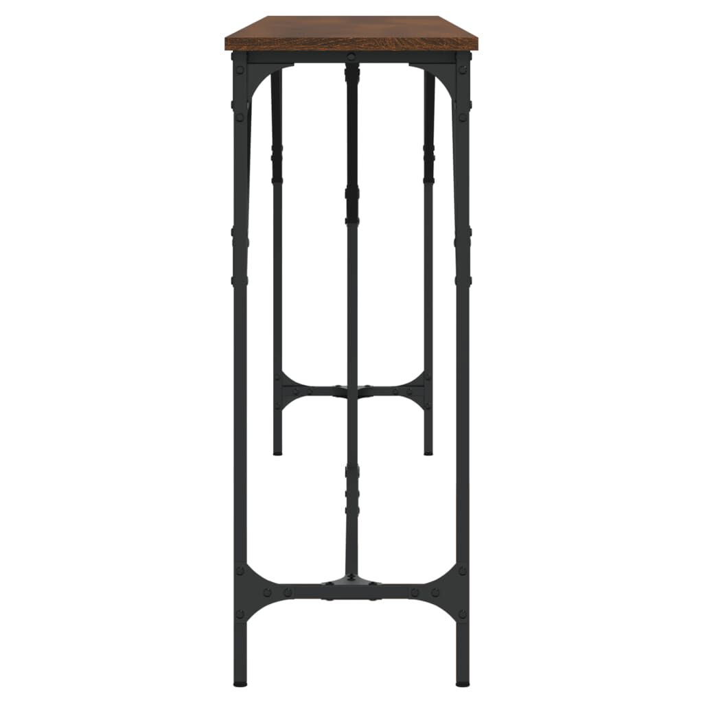 vidaXL Console Table Brown Oak 200x29x75 cm Engineered Wood