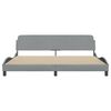 vidaXL Bed Frame "Dover" Light Grey 193x203 cm Fabric