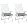 vidaXL Chair Cushions 2 pcs Grey 40x40x7 cm Oxford Fabric