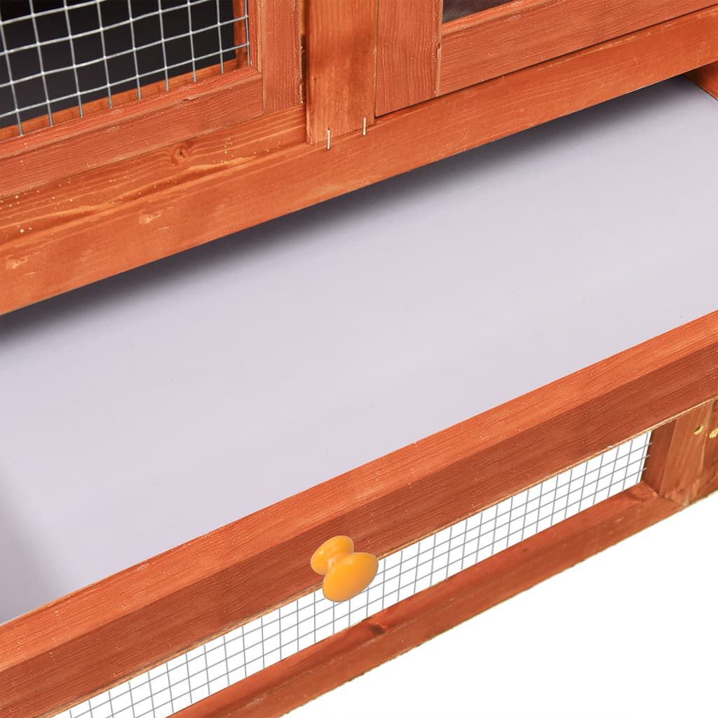 vidaXL Rabbit Hutch 140x63x120 cm Solid Firwood