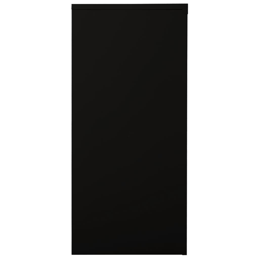 vidaXL Sliding Door Cabinet Black 90x40x90 cm Steel