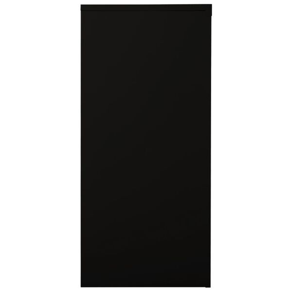 vidaXL Sliding Door Cabinet Black 90x40x90 cm Steel