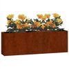 vidaXL Wall Planters 2 pcs Rusty Corten Steel 53x10x17 cm