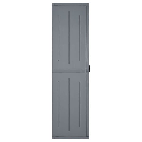 vidaXL Garden Storage Cabinet Grey 65x45x172 cm PP Rattan