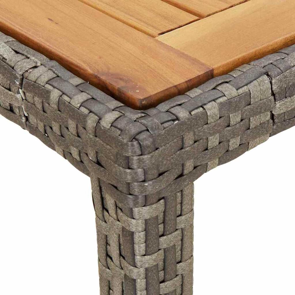 vidaXL Garden Dining Table Grey 250 x 100 x 75 cm Poly rattan