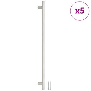 vidaXL Cabinet Handles 5 pcs Silver 480 mm Stainless Steel