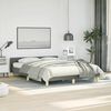 vidaXL Bed Frame without Mattress Dark Grey Queen Fabric