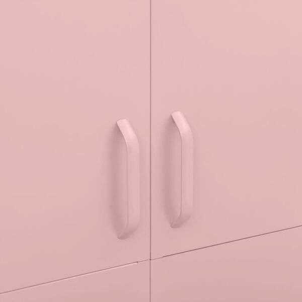 vidaXL Wardrobe Pink 90x50x180 cm Steel