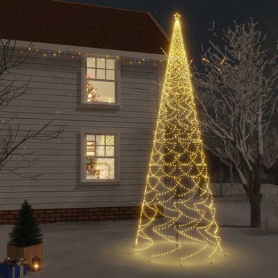 vidaXL Christmas Tree with Spike Warm White 3000 LEDs 800 cm