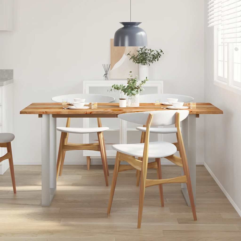 vidaXL Dining Table 154x80x76 cm Solid Acacia Wood