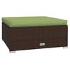vidaXL 12 Piece Garden Lounge Set with Cushions Poly Rattan Brown