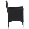 vidaXL 3 Piece Garden Dining Set Black
