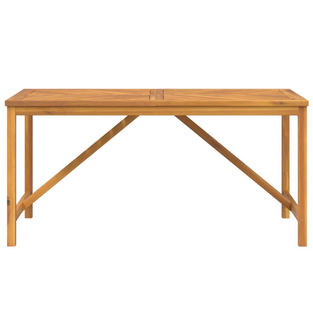 vidaXL Garden Dining Table 150x90x74 cm Solid Wood Acacia