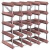 vidaXL Wine Rack for 20 Bottles Brown Solid Wood Pine