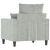 vidaXL Sofa Chair Light Grey 60 cm Velvet