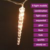 vidaXL Christmas Icicle Lights 100pcs Warm White Acrylic