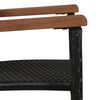 vidaXL Outdoor Chairs 2 pcs Poly Rattan Black