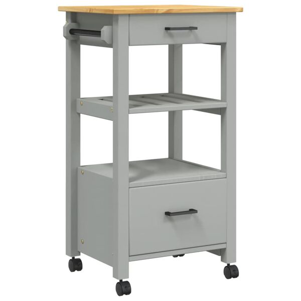 vidaXL Kitchen Trolley MONZA 48x40x88.5 cm Solid Wood Pine