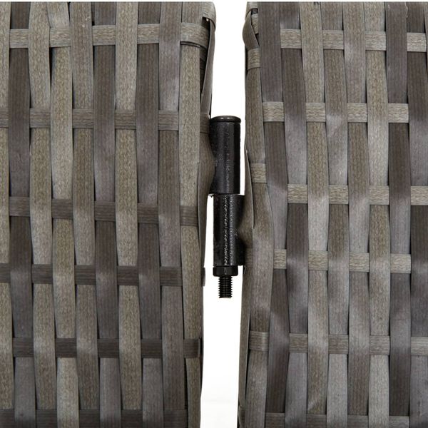 vidaXL Room Divider 6 Panels Grey Poly Rattan