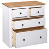vidaXL Sideboard White 80x40x83 cm Pinewood Panama Range
