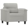 vidaXL Sofa Chair Light Grey 60 cm Microfibre Fabric